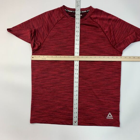 Reebok Crossfit T Shirt Mens M Medium Red Spacedye Stretch Performance Tee - Picture 6 of 11